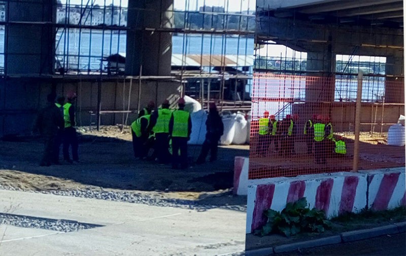 Срочно: рабочий сорвался с костромского моста