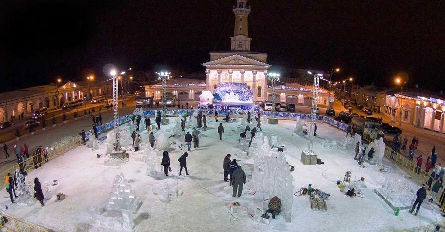 Назначена дата фестиваля ледяных скульптур в центре Костромы
