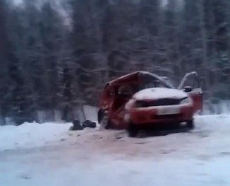 Страшная авария на трассе Кострома-Пермь: в «Ладе Калина» не выжил никто