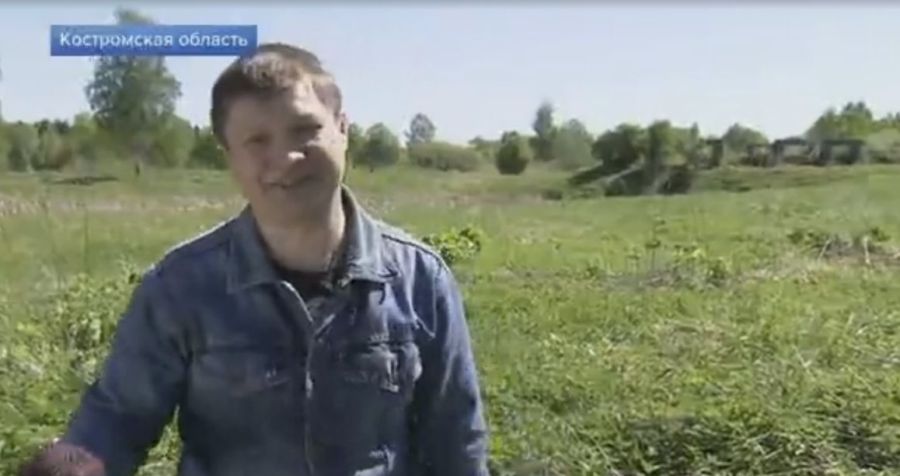 Журналист Первого канала попытался уничтожить борщевик в Костромской области