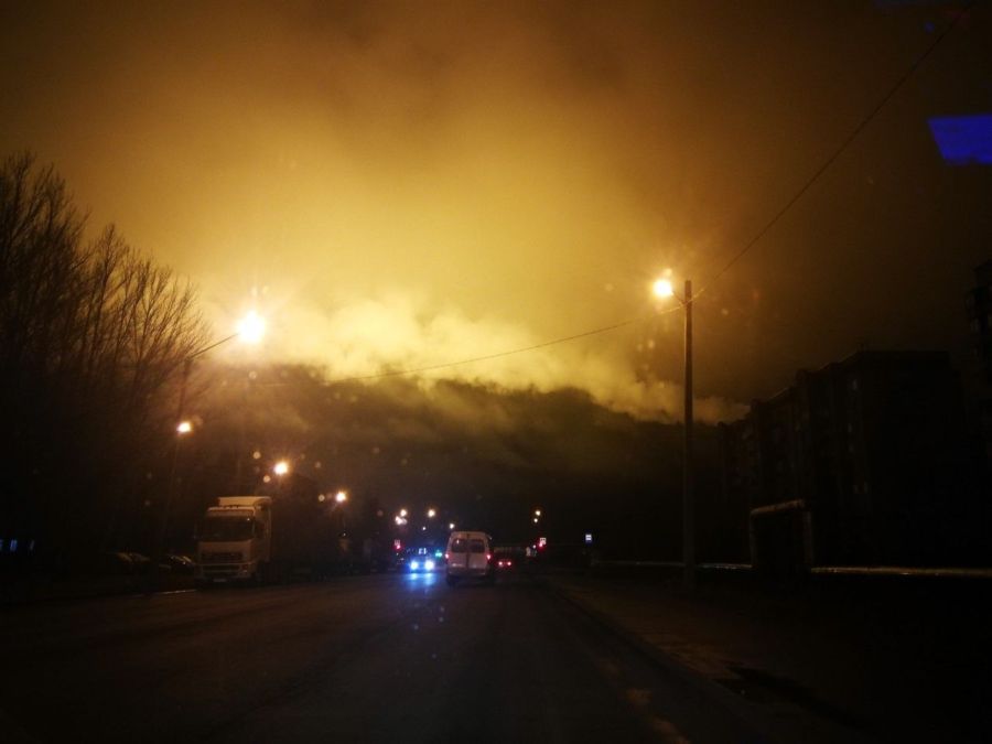 Странное свечение озарило почти всю Кострому поздно вечером