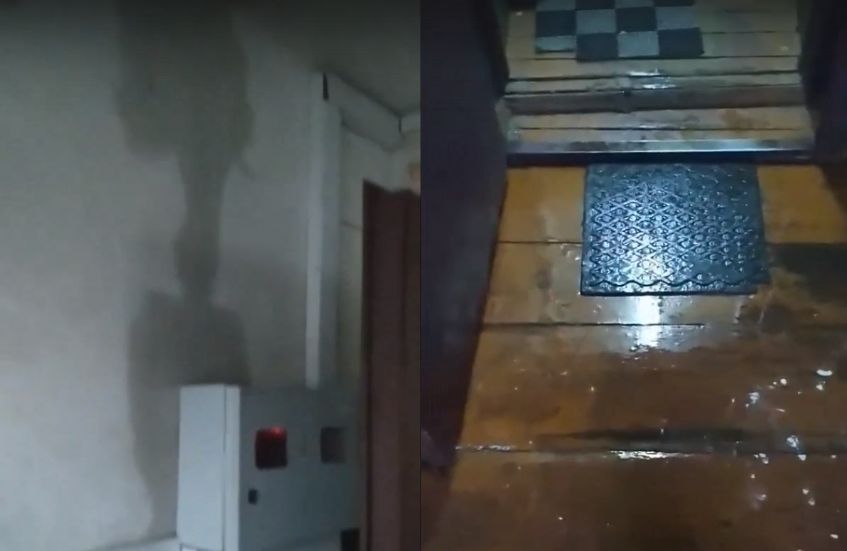 Жителям проклятого дома в Костроме приходится заплывать на второй этаж