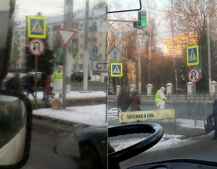 Белые штурмовики в форме из «Звездных войн» останавливают машины в Костроме