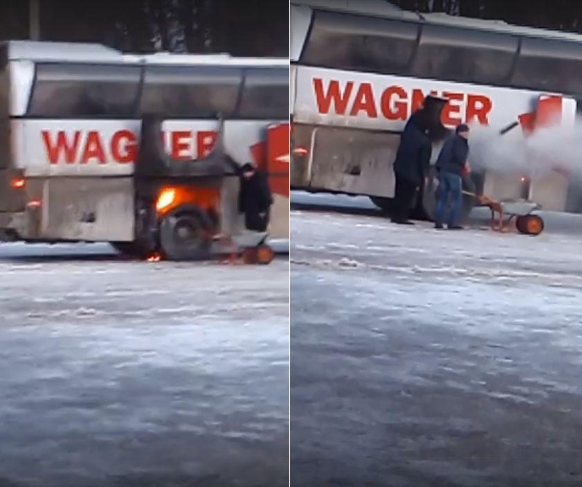 Автобус вспыхнул на автовокзале в Костроме