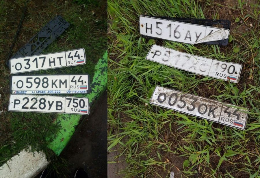 Костромские водители массово теряют автомобильные номера в лужах