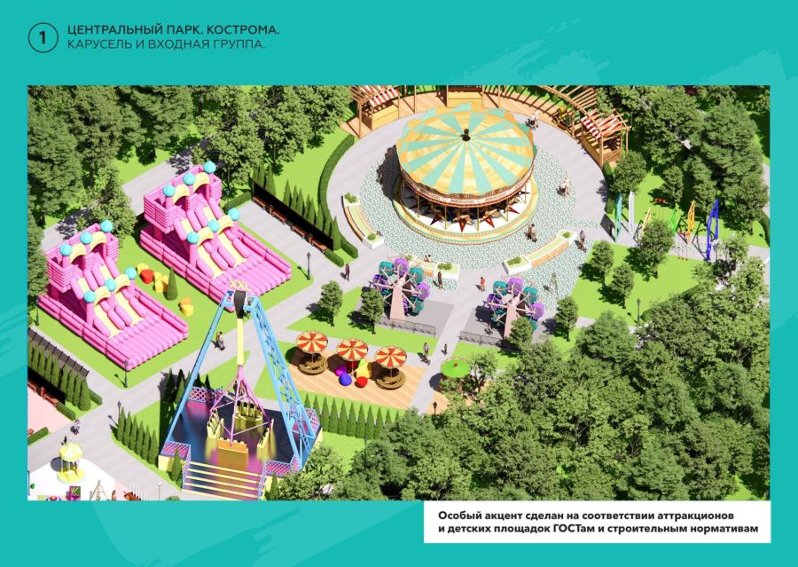Точка притяжения: в Костроме представили концепцию преображения Центрального парка