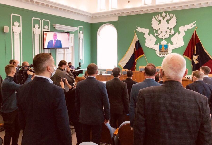 Сергей Ситников вступил в должность губернатора у себя дома