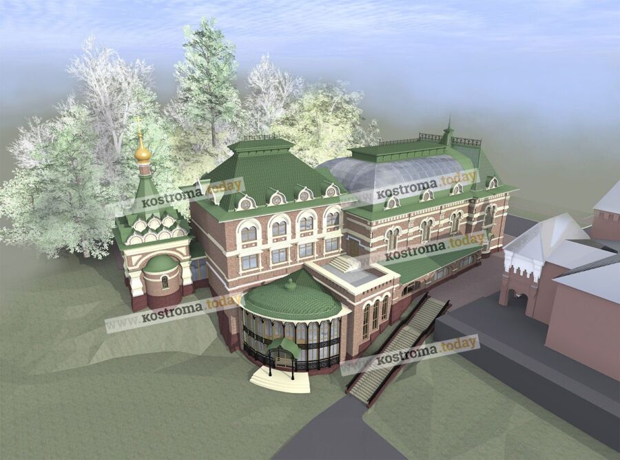 Новое здание с храмом в центре Костромы: как он будет выглядеть