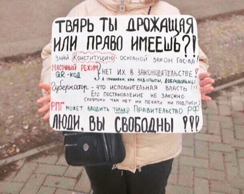 Противники вакцинации устроили пикет на центральной улице Костромы
