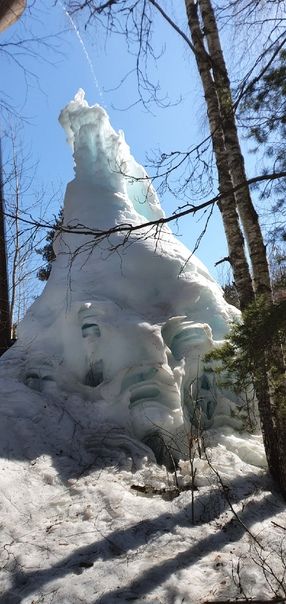 Жуткую снежную скульптуру обнаружили под Костромой