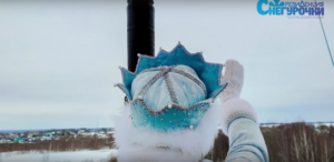 Снегурочка из Костромы полетела на воздушном шаре