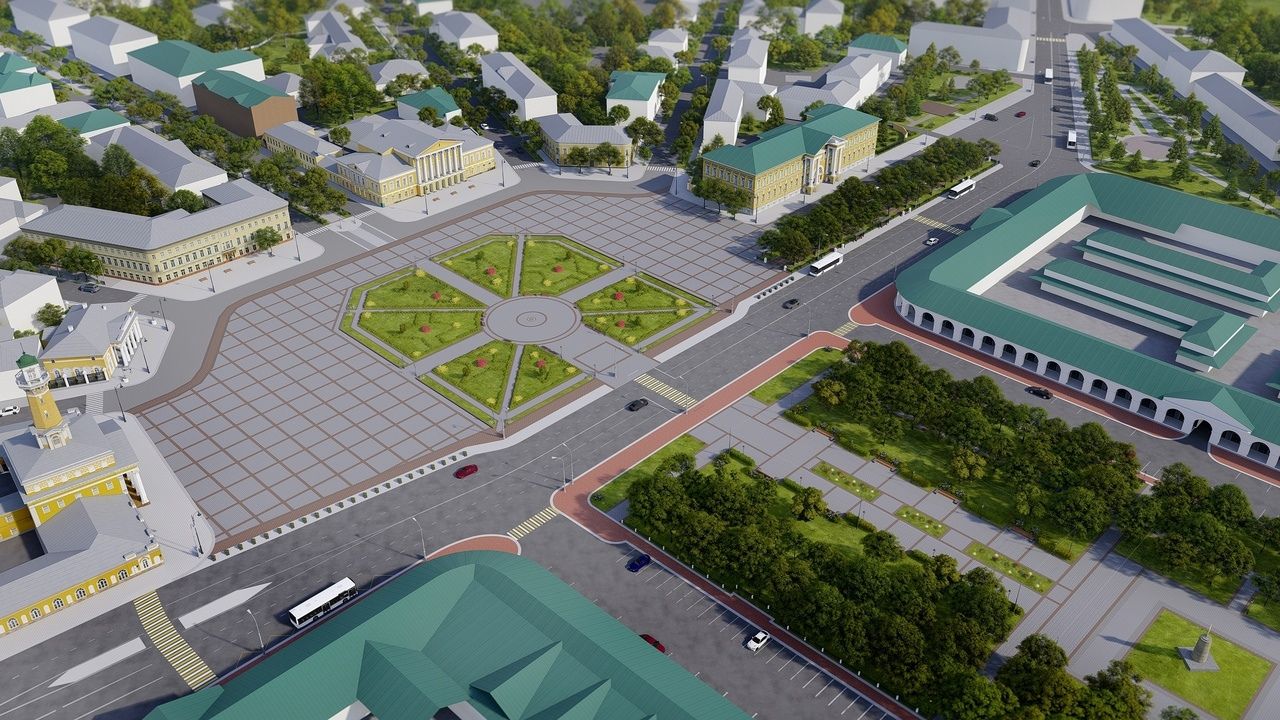 Костромичам показали вид Сусанинской площади после капремонта