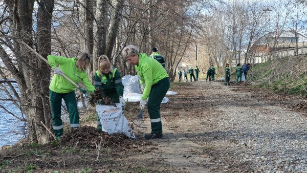 «Свеза» в Костроме расчистила набережную Волги от мусора