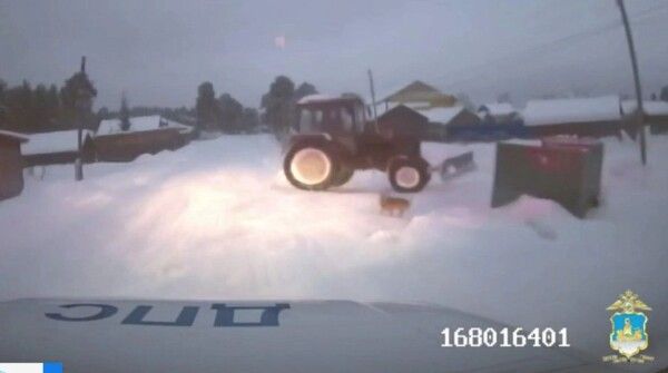 Веселого тракториста накажут после уборки снега в Костромской области