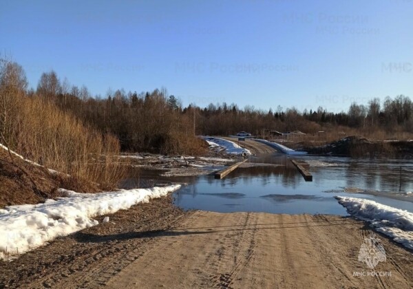 Еще один мост ушел под воду в Костромской области