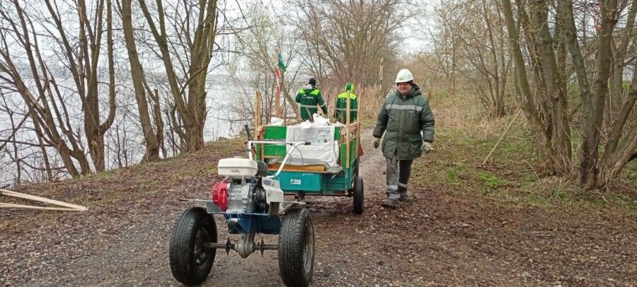 Сотрудники «Свезы» очистили от мусора набережную Волги в центре Костромы