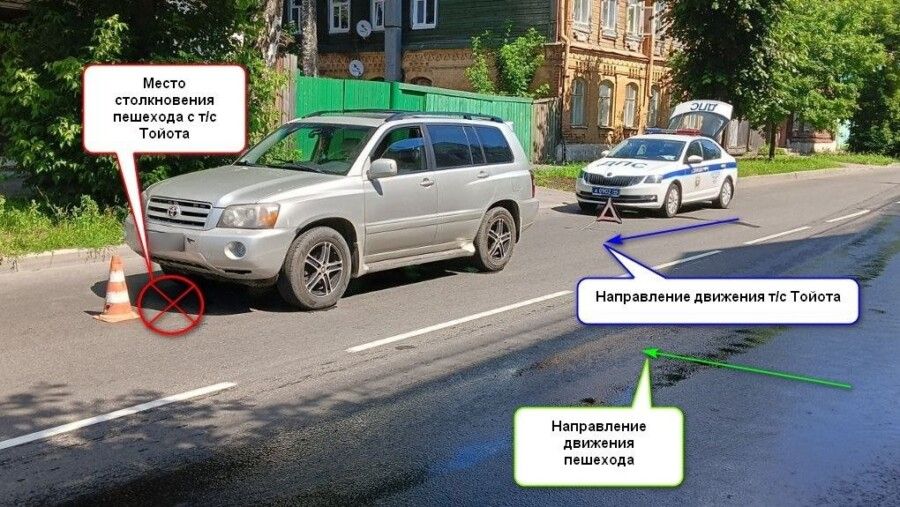 Пенсионерку сбили на центральной улице в Костроме