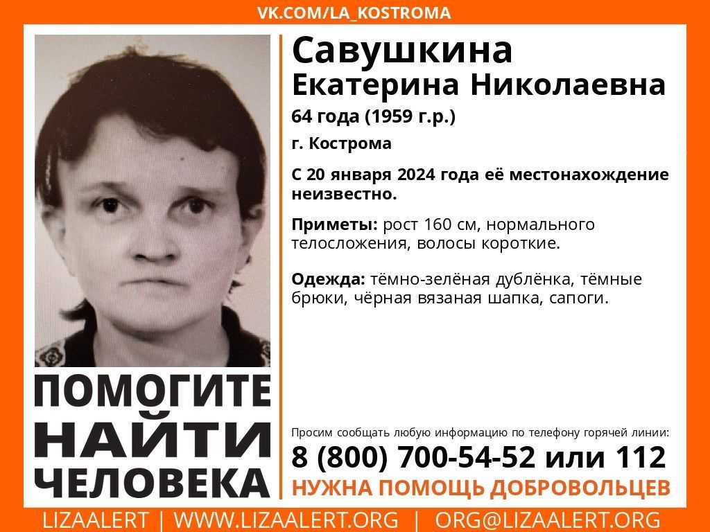 Пропавшую женщину два месяца ищут по всей Костроме