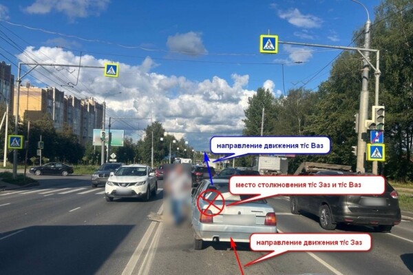 В Костроме ЗАЗ ударил ВАЗ прямо в «таз»