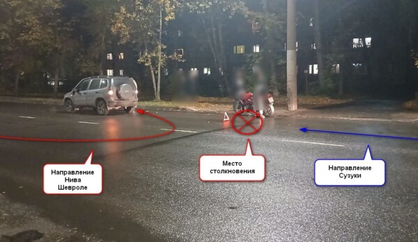 Мотоциклист получил травмы на дороге в Костроме, потому что его не заметили